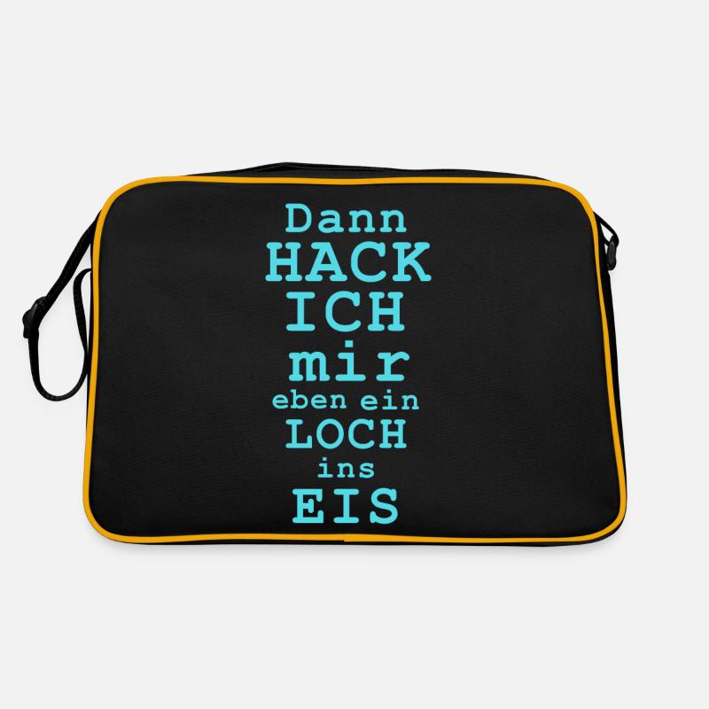 ice activ eisangeln eisbaden motivation hot inside Retro Tasche