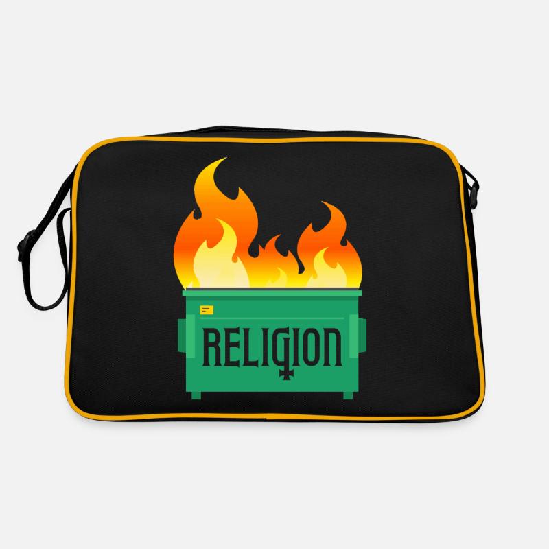 Religion Dumpster Fire Retro Bag