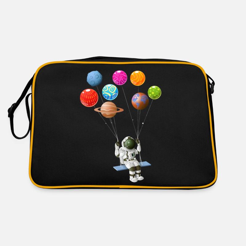 Astronaut - Sac Retro - noir/or
