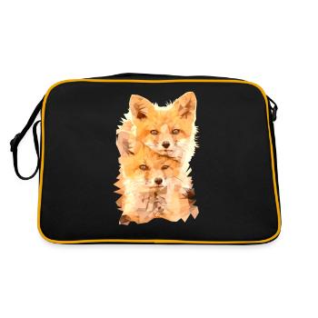 Renard Polygone Art - Sac Retro - noir/or - Dos
