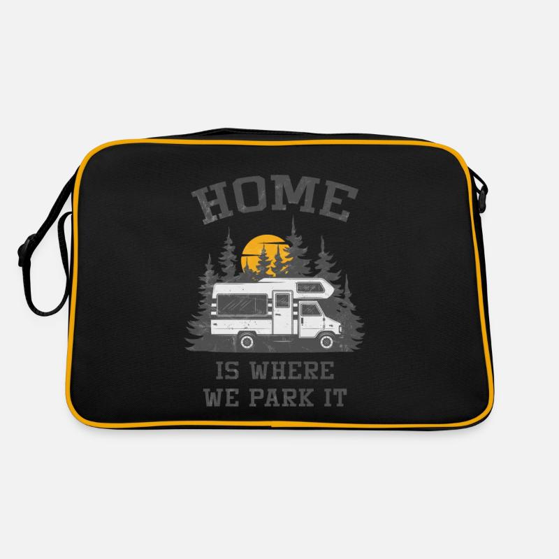 Camper Camping Wohnmobil Retro Tasche