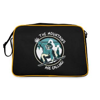 Snowboard Winter Sports Mountains Snow Freestyle Shred - Retro Bag - black/gold - Back