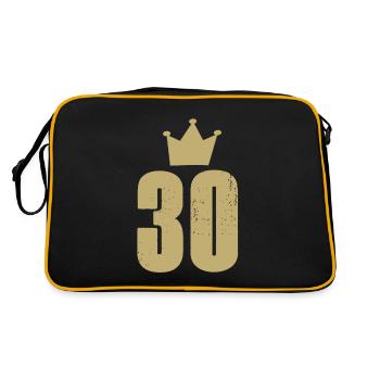 30 thirty thirty thirty thirtieth birthday - Retro Bag - black/gold - Back