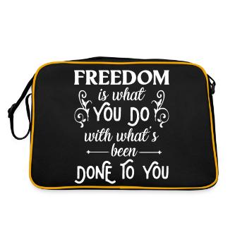 Freedom | Jean-Paul Sartre - Retro Bag - black/gold - Back
