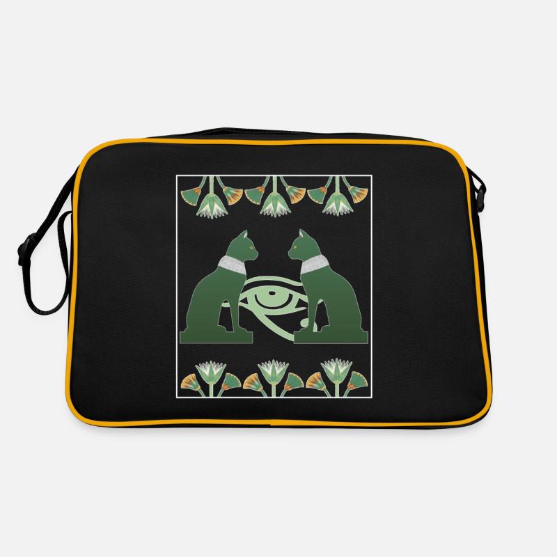 Déesse du chat Bastet et Horus Eye, Art Egypte Sac Retro