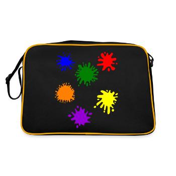 Taches de couleur - Sac Retro - noir/or - Dos