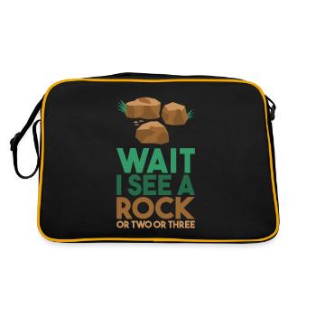 Wait I See A Rock - Sac Retro - noir/or - Dos