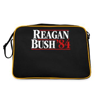 Ronald Wilson Reagan, homme politique américain, président - Sac Retro - noir/or - Dos