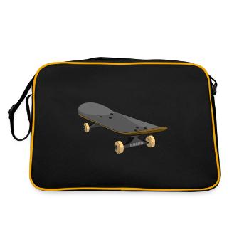 Planche à roulettes skater skate planche à roulettes - Sac Retro - noir/or - Dos
