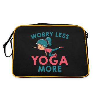 Yoga relieves worries saying - Retro Bag - black/gold - Back
