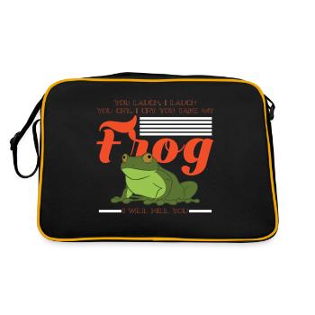 You Will Take My Frog I Will Kill You - Retro Tasche - Schwarz/Gold - Hinten