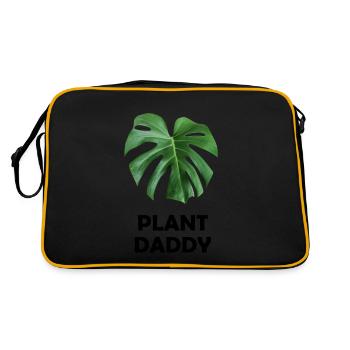 Plantes Papa Cadeau Monstera Deliciosa - Sac Retro - noir/or - Dos
