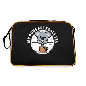 Mes jeux de mots sont du thé au koala - Sac Retro - noir/or - Dos