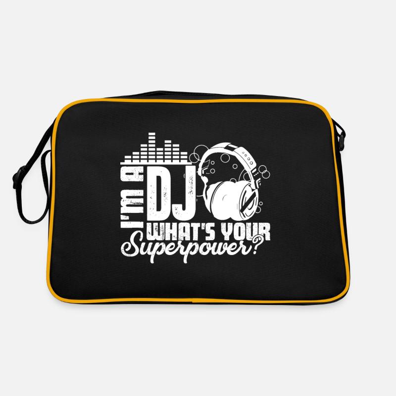 DJ Ich bin ein DJ - Retro Tasche - Schwarz/Gold