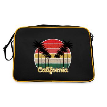 Amoureux de la plage - Californie rétro - grunge d'été - Sac Retro - noir/or - Dos