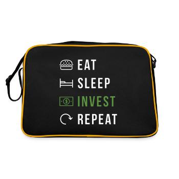 Eat sleep invest repeat actions Crypto T shirt - Sac Retro - noir/or - Dos
