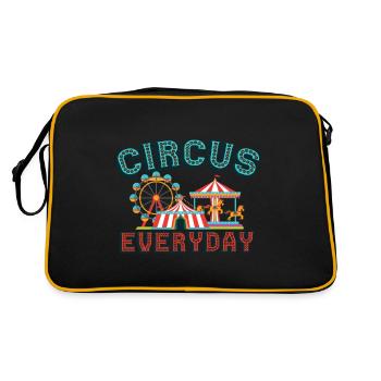 Every day the circus is hip - Retro Bag - black/gold - Back
