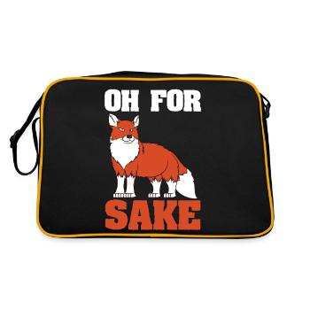 Déclaration drôle de Fox - Oh pour l'amour de Fox - Sac Retro - noir/or - Dos