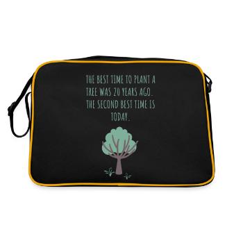 The best time to plant a tree was 20 years ago - Retro Bag - black/gold - Back