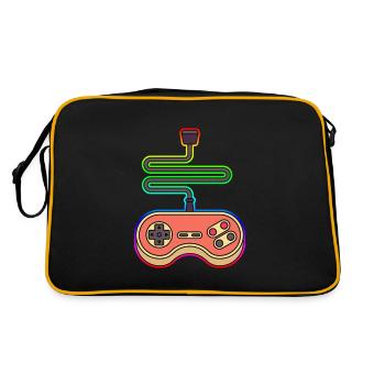 VINTAGE JOYSTICK - Retro Bag - black/gold - Back