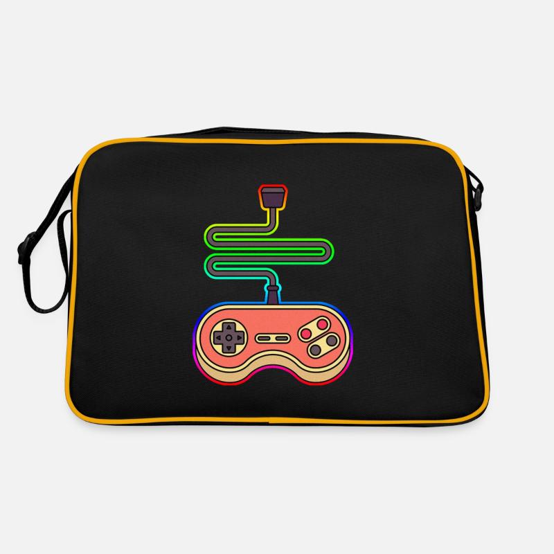 VINTAGE JOYSTICK - Retro Bag - black/gold