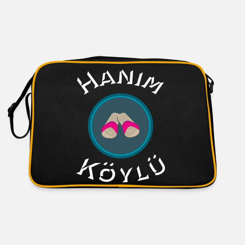 Pantoffelheld- Hanım Köylü - Retro Tasche - Schwarz/Gold