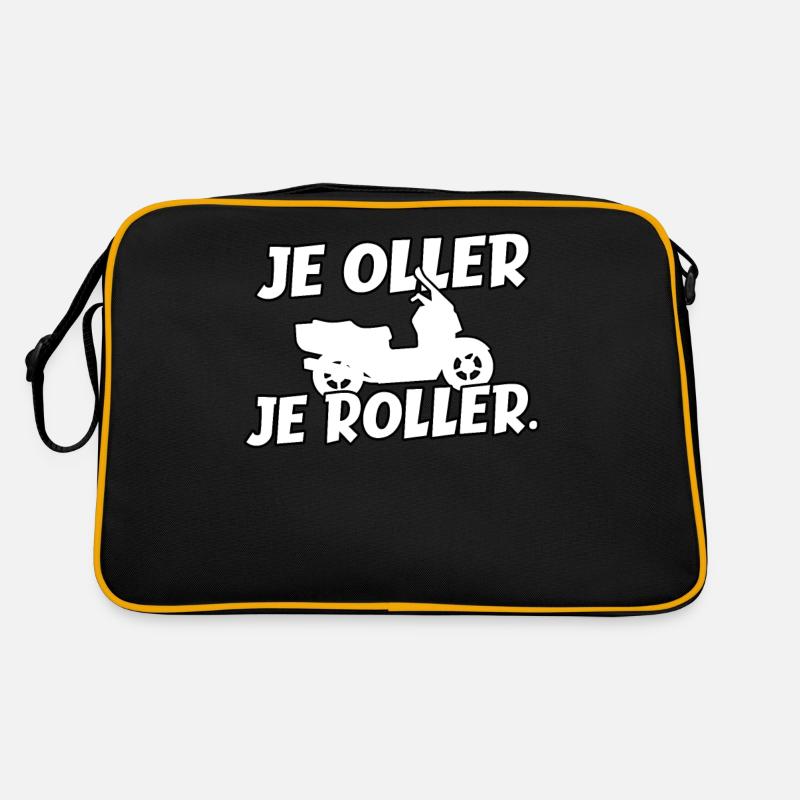 Motorroller Roller Rollerfahrer Geschenk Retro Tasche