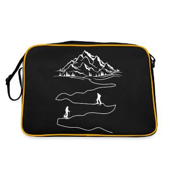 Touring Ski Tour Ski Gift - Retro Bag - black/gold - Back
