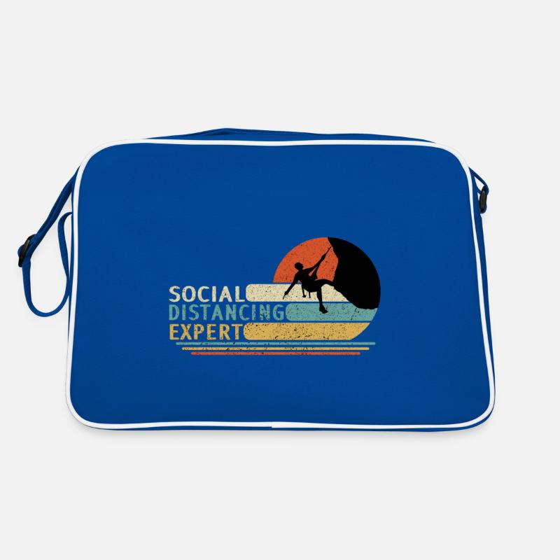 Funny Climbing Social Distancing Experte Retro Tasche