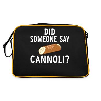 Funny Italian Did Someone Say Cannoli - Retro Bag - black/gold - Back