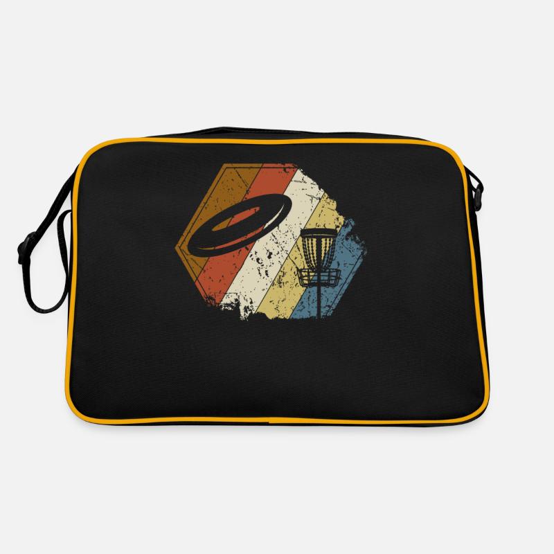 Disc Golf Vintage - Retro Tasche - Schwarz/Gold