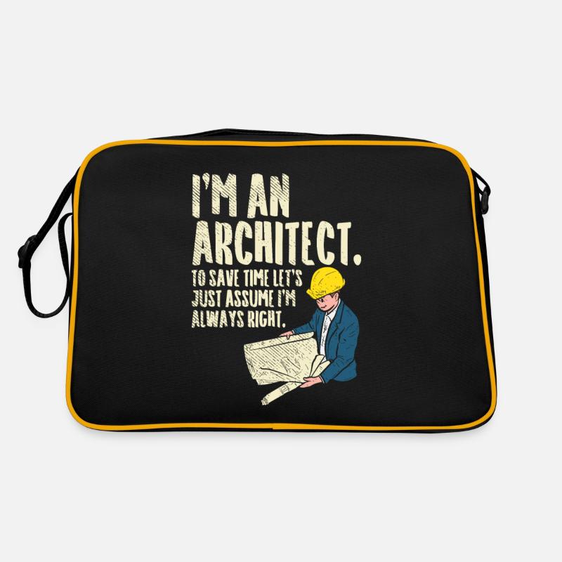 Architect - I'm an Architect - Retro Bag - black/gold