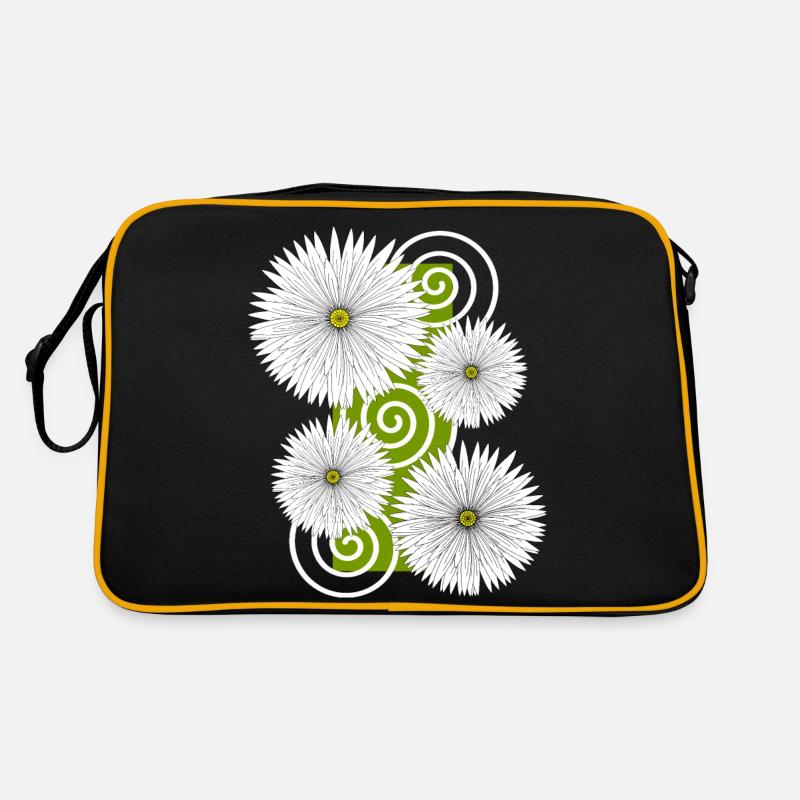 Flowers Daisies White Flowers Garden Spring Retro Bag