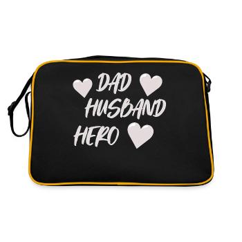 Dad Husband Hero I dad husband role model - Retro Bag - black/gold - Back