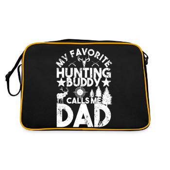 Cadeau de chasse préféré pour la fête des pères de mon ami de chasse - Sac Retro - noir/or - Dos