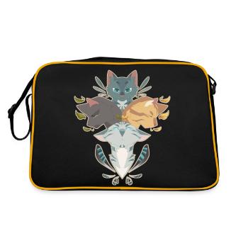 Jayfeather Häherfeder Cat Grey Warrior Cats - Retro Bag - black/gold - Back