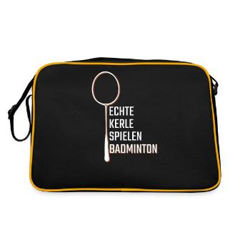 Badminton - Retro Tasche - Schwarz/Gold - Hinten