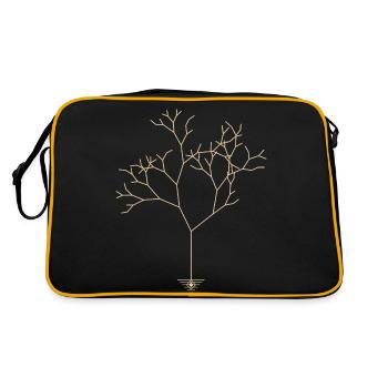 Tree abstract minimalism - Retro Bag - black/gold - Back