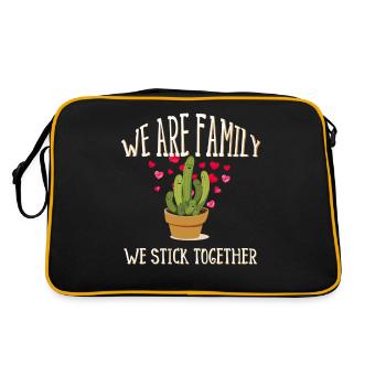 we are family, we stick together - Retro Bag - black/gold - Back