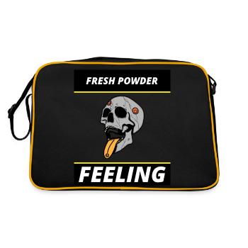 Ski Snowboard Fresh Powder Feeling funny - Sac Retro - noir/or - Dos