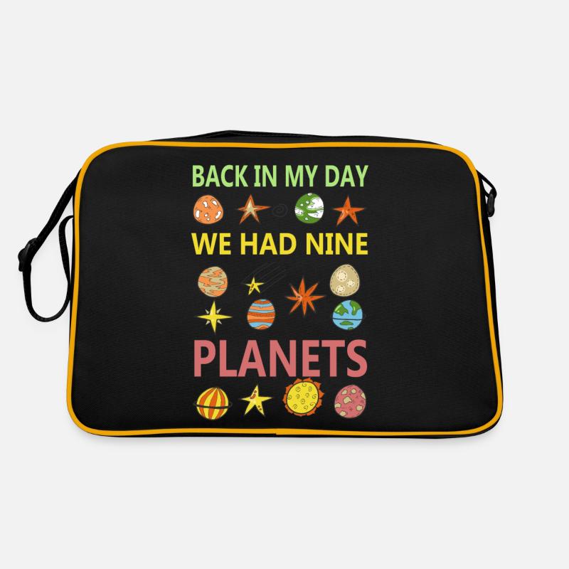 planets - Retro Bag - black/gold