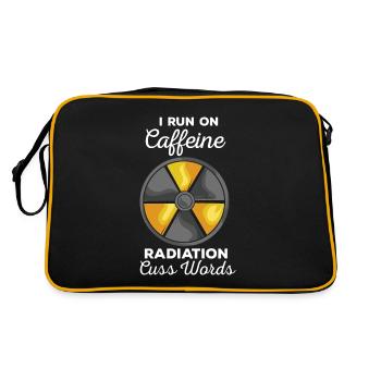 RADIOLOGIST : Caffeine Radiation Cuss Words - Sac Retro - noir/or - Dos
