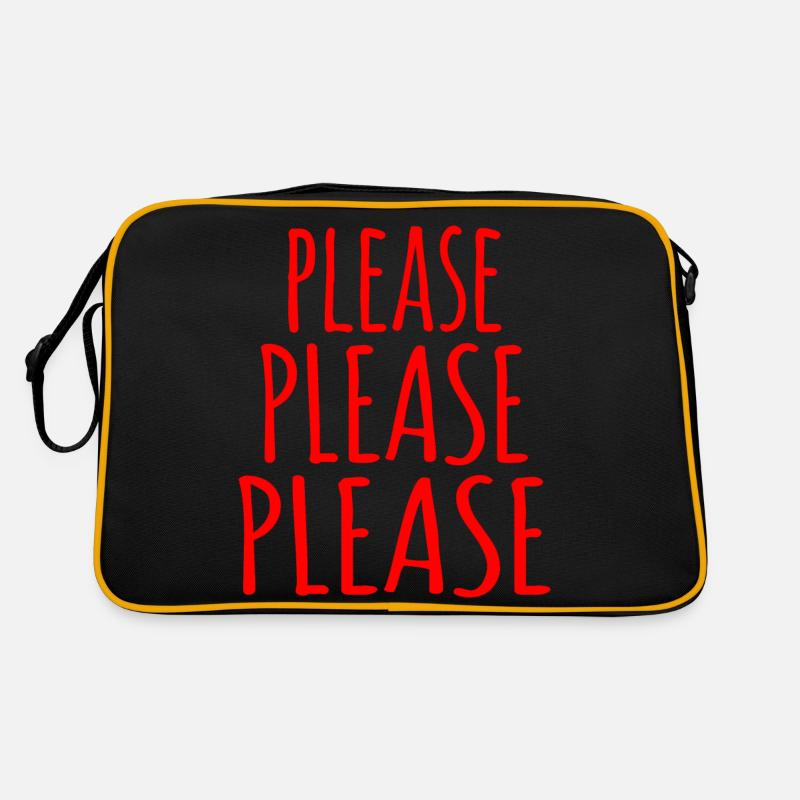 Please Please Please (red) - Franglais Humor Retro Bag