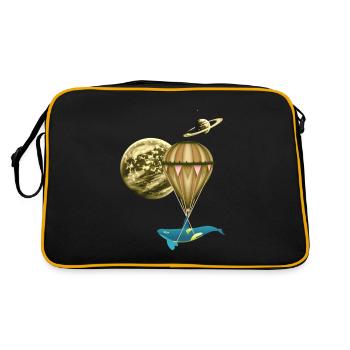 Montgolfières, montgolfières, dirigeables - Sac Retro - noir/or - Dos