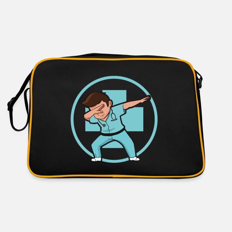Dab Dabbing nice doctor - Retro Bag - black/gold