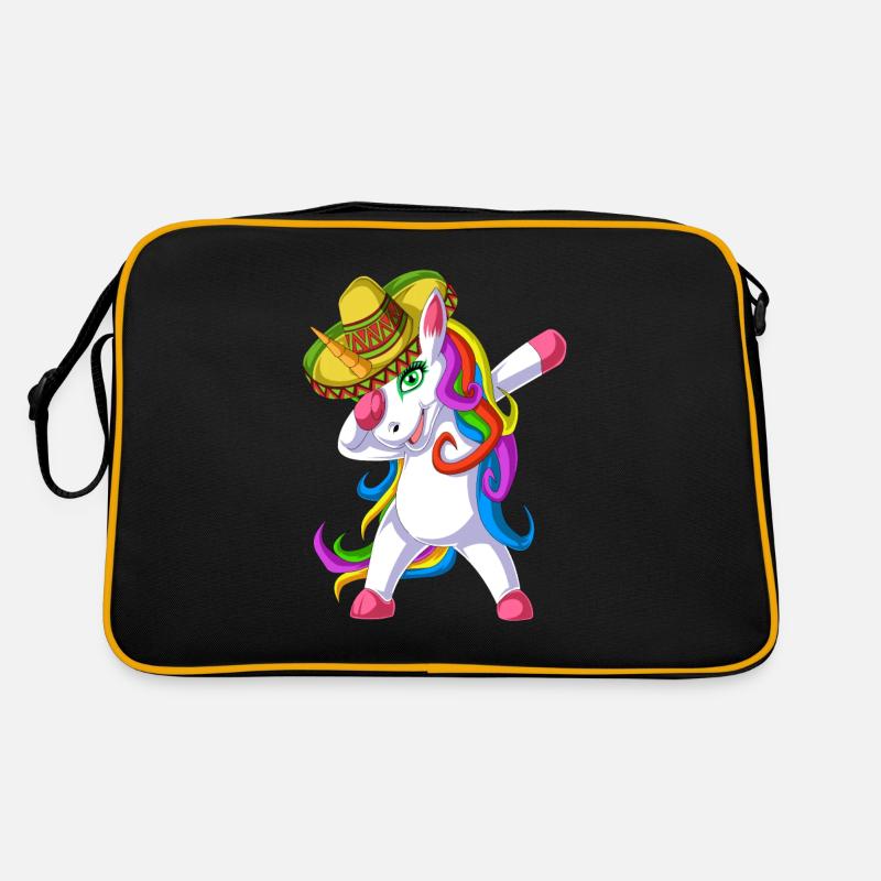 dabbing einhorn cinco de mayo Retro Tasche