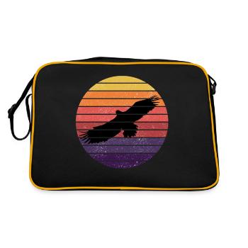 Adler - Retro Tasche - Schwarz/Gold - Hinten