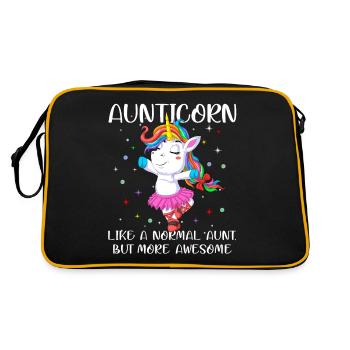 auntie unicorn - Retro Bag - black/gold - Back