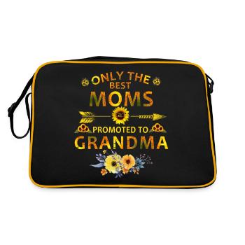 only the best moms get promoted to grandma - Retro Bag - black/gold - Back