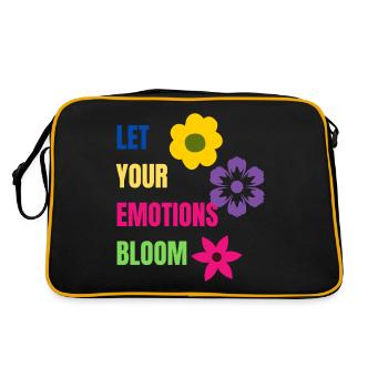 Let Your Emotions Bloom - Sac Retro - noir/or - Dos